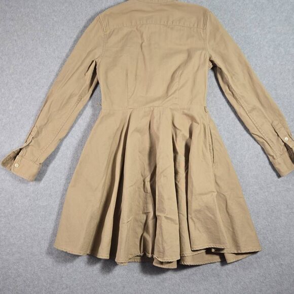 Polo Ralph Lauren Girls Cotton Chino Shirtdress Size 12 Flare - Picture 11 of 14